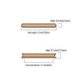 KNOKLOCK 10 Pack 3.75 Inch(96mm) Kitchen Cabinet Handles Champagne Bronze Cabinet Pulls Kitchen Cabinet Hardware Drawer Pulls for Dresser Cupboard Wardrobe