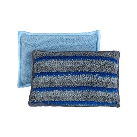 WENKO Microfibre Washing Up Sponge Miko Set of 2 Dish Sponge Household Sponge