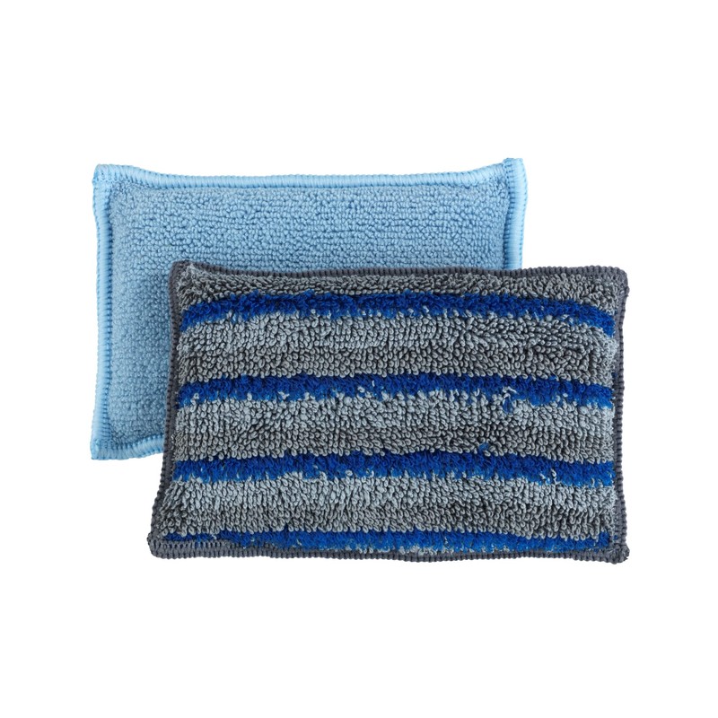 WENKO Microfibre Washing Up Sponge Miko Set of 2 Dish