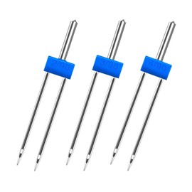 3 Size Twin Needles for Sewing Machine,Sewing Machine Parts, 3 Size Mixed 2.0/90, 3.0/90, 4.0/90, Stretch Machine Double Twin Needles Pins for Household Sewing Machine