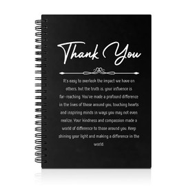 PUVOXHO Thank You Hardcover 160 Pages Spiral Notebook, Appreciation Gifts for Boss Leader Supervisor, Thank You Gifts for Teacher Social Worker School Counselors, Friend Coworker Gratitude Gifts