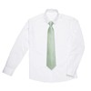 DiBanGu Boys Pretied Necktie and Pocket Square Set Sage Green