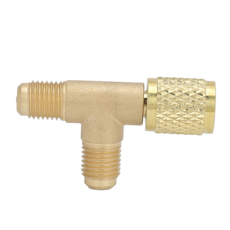 1/4in Valves Core Brass Tee Adapter Quick Coupler Access Tee