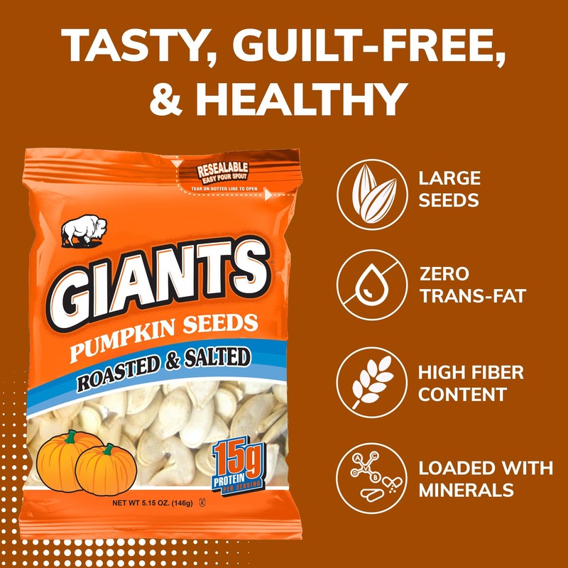 GIANTS Pumpkin Seeds - Pumpkin Seeds in Shell, Pumpkin Seeds