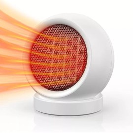 Coolfor Desk Heater,600W Energy Efficient Space Heater for Indoor Use,PTC Ceramic WHITE