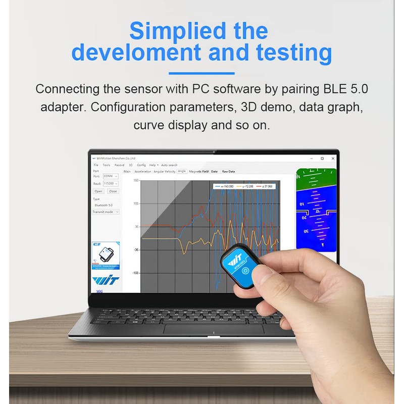 [Accelerometer+Inclinometer] WT9011DCL MPU9250 High Precision 9-Axis Gyroscope + Angle (XY0.05°