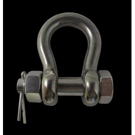 US Stainless Stainless Steel (316) Anchor Shackle 1/2" (13mm) Oversized Bolt Pin Forged