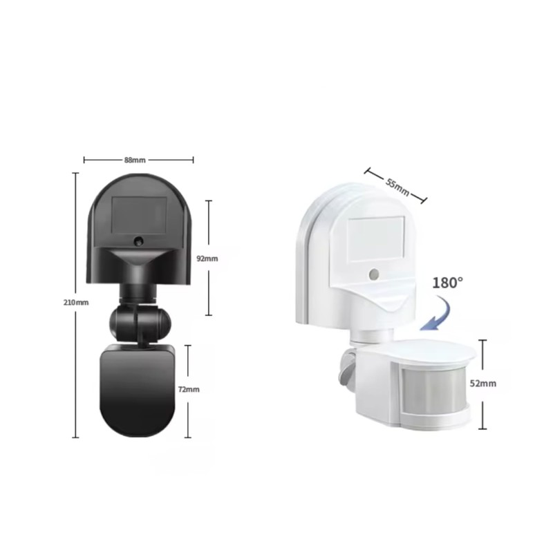 Clearhill 12V PIR Motion Detecto Sensor Switch,Wall Mounted,180° Detection Range,Waterproof,Automatic