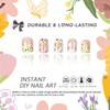 Easter Press on Nails Short Square MABKJLF French Tip Fake