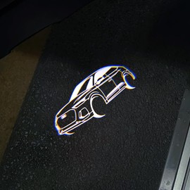 uunonaha High Definition Car Door Logo Lights Car Projection LED Projector Door Shadow Light Welcome Light Laser Emblem Logo Lamps Kit Puddle Lights Compatible for Q5/Q7/Q8 Accessories (Q5)