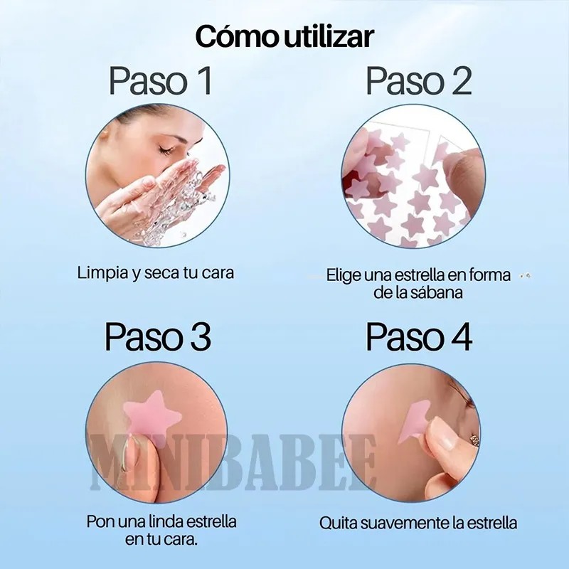 Estrellas Amarilla Para Acné Granos De Espinillas Patch 32pz