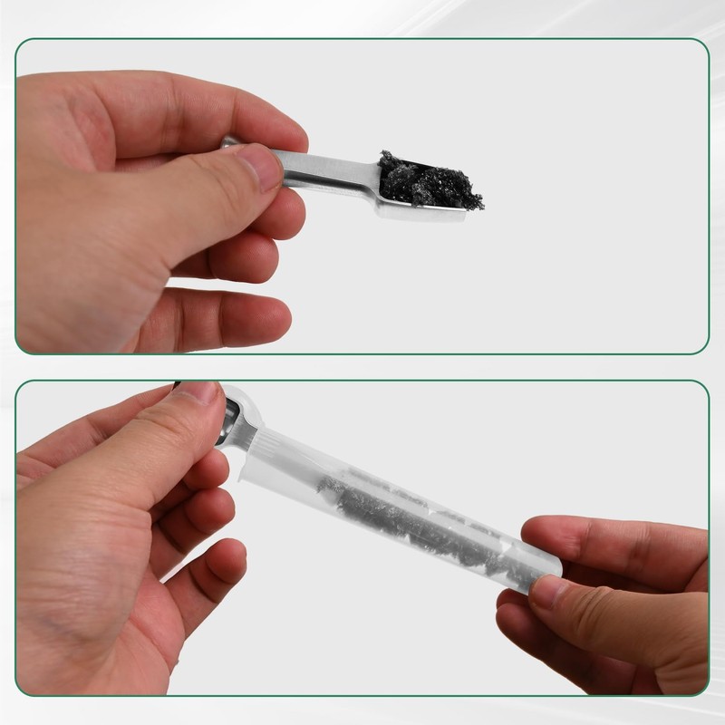 Mini SS304 stainless steel scoop with tamp tool,0.25 gram capacity