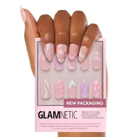 Glamnetic - Clavos de presión para uñas - Wild Card | Acabado UV opaco con forma de almendra corta en punta corta, uñas pastel reutilizables en 12 tam