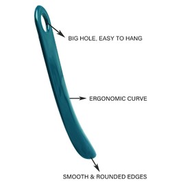 SIMPLECOOL Plastic Shoe Horn, Portable Travel Shoe Horns. Small Shoehorn Boot Shoehorns, Shoes Wearing Helper Spoon Stick Assist Tool for Men Women Seniors Kids. (Blue/7.5"/2pcs)