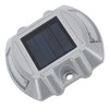 Solar Deck Lights Silver Aluminium Alloy High Brightness LED Solar