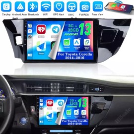 JOYINCAR 10" FOR TOYOTA COROLLA 2014-2016 ANDROID 13 CAR STEREO GPS RADIO CARPLAY FM WIFI