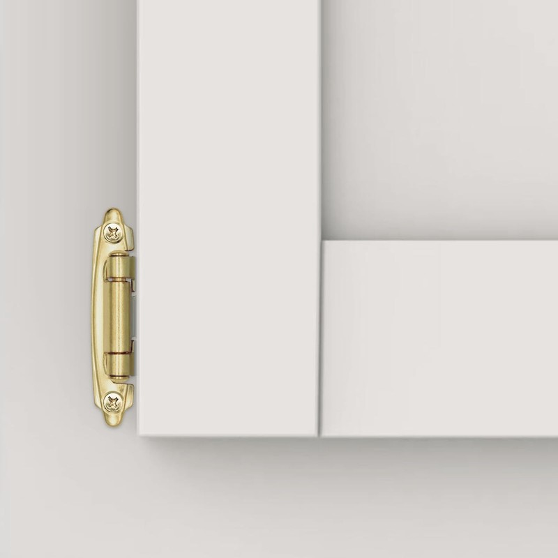 Gold Kitchen Cabinet Hinges 1/2" Overlay, 50 Pack (25 Pairs)