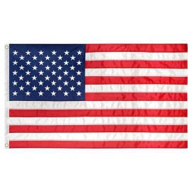 Super Tough 4Ft x 6Ft American Flag - Heavy Duty Polyester USA Flag with Embr...