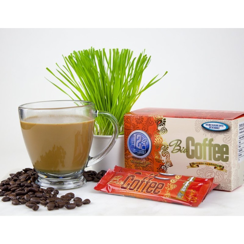 Bio Coffee- First Organic Instant Non-dairy Alkaline Coffee (2 Boxes,