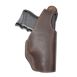 Barsony Brown Leather OWB Belt Clip Holster for Beretta APX Centurion 3.7" Right
