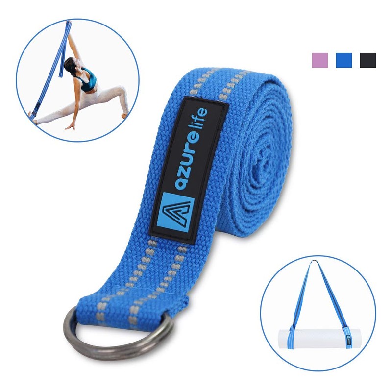 A AZURELIFE Premium2 in 1 Yoga Mat Strap, Adjustable Anti-slip