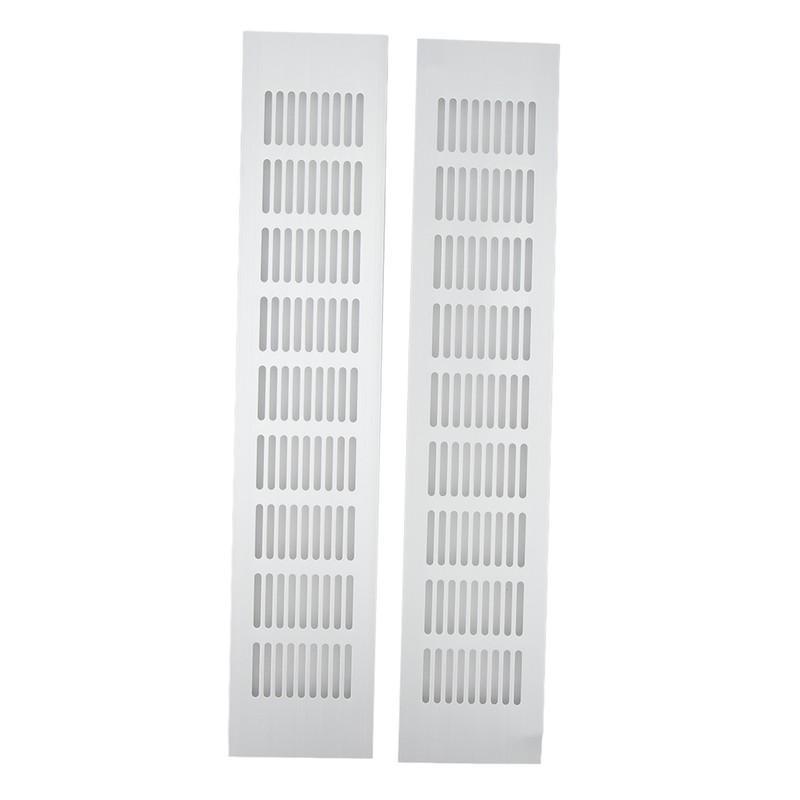 2 Pcs Air Vent Ventilation Grille Aluminium Alloy Rectangular Vent