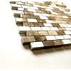 Cappucino Emperador Light and Vanilla Limestone .5x1 Mixed Marble Mosaic