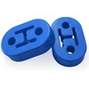 2Pcs Exhaust Hanger Rubber 2 Holes Adjustable Insulator Bushing Rubber
