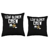 Leaf Blower Crew Autumn Leaf Blower Throw Pillow