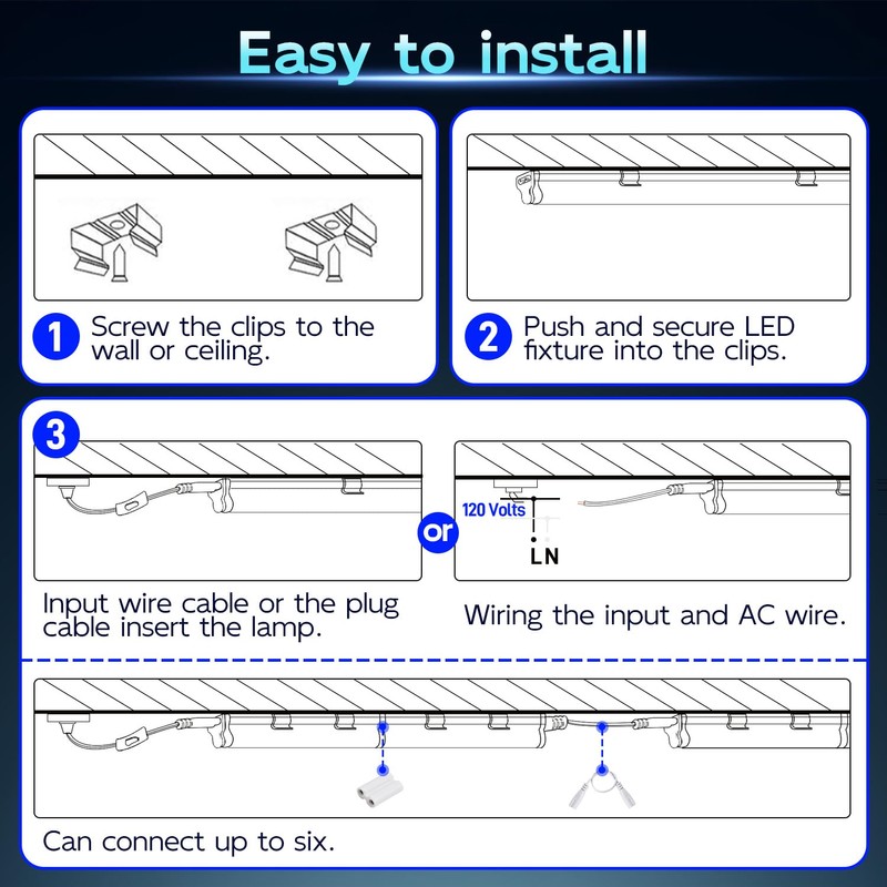 hykolity 10 Pack LED Shop Light 4FT, T5 Integrated Single