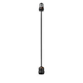 Novelty Lights E26 Medium Base 12 Inch Light Socket Extension Drop Cord, Commercial Grade for Outdoor String Lights, UV and Weather Resistant, Max 11 Watts, Black