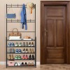 NewHome 5 Shelves Shoe Tree Rack Coat Hat Clothes Hook