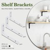 Mooche 4PCS Heavy Duty Shelf Brackets 8 inch, White Wall