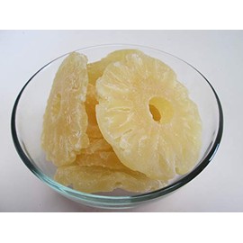 Natural Dried Pineapple Rings-Low Sugar, No Sulfur, (5 lb Natural Rings)
