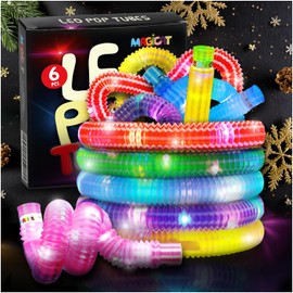 Magicat LED Pop Tubes in Set of 6 I Colourful Light Tubes for Children and Adults I Perfect as Party Bag Children's Birthday New Year's Eve Decoration and Christmas Party 2024 I Party Decoration Set