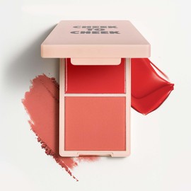 MOYOU LONDON Duo Blush Palette - 2-in-1 Cream & Powder Blusher for Dewy Glow & Long-Lasting Colour - Vegan & Cruelty-Free Makeup for All Skin Types, Cherry Wine