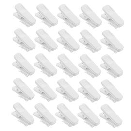 DOITOOL 60pcs Earphone Wire Clips White Cable Organizer for Diameter Headphone Cords Secure Grip Ear Clip Device for Desk Office Compatibility and Tangle Cable Management