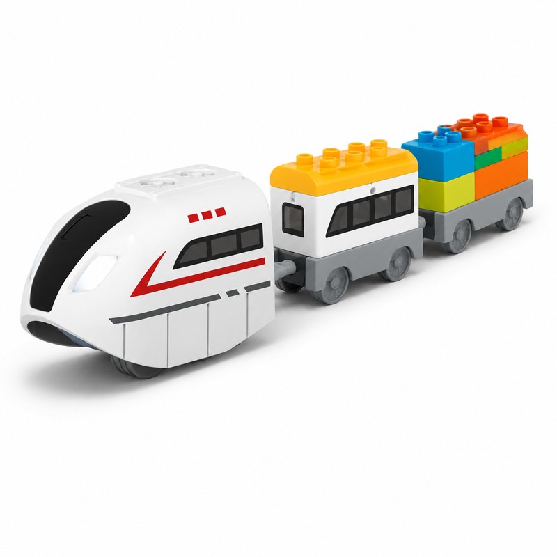 Rechargeable Magnetic Train Set for Kids – Motorized Building Block