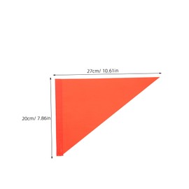 SUPVOX 4pcs Bicycle Safety Flag Mini Bike Recumbent Bike Flag Hand Held Flags Triangle Flag Small Flag Golf Cart Flag Orange Safety Flag ATV Flag Mini Golf Flags Reflective Flag PVC Red