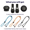 3 Pack Adjustable Fishing Graph Cover Straps,Fish Finder Bungee Strap