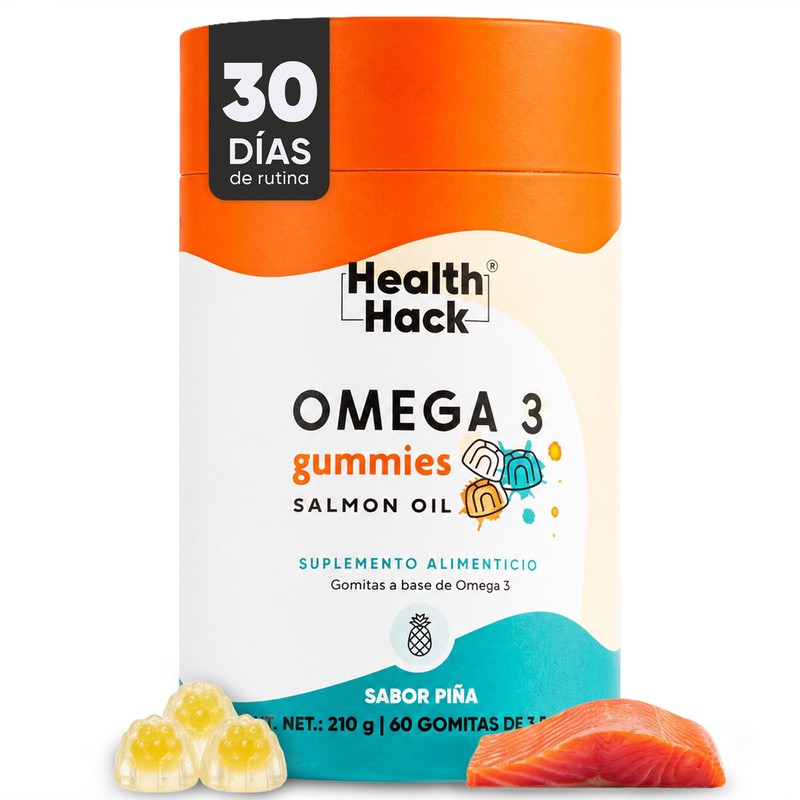 Omega 3 Aceite Puro Salmón 60 Gomitas Sin Azúcar con