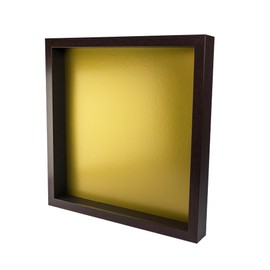 CountryArtHouse 13x13 Brown Shadow Box Frame with A 1 3/4" Usable Depth Includes Gold Acid-Free Backing, UV Resistant Acrylic, & Hanging Hardware