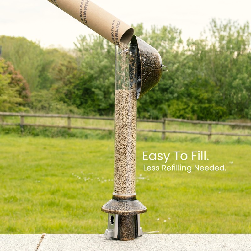 Roamwild PestOff Squirrel Proof Bird Feeder (Antique Gold)