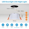 KEELED Downlights for Ceiling, Recessed Lighting with Night Light, 230V,