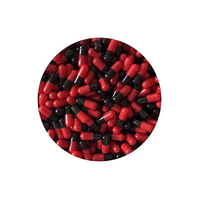 DR T&T size00 Size 00 Gelatine Gelatin Capsule red Black