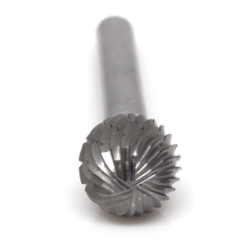 Benchmark Abrasives Ball Shape Premium Double Cut Tungsten Carbide Burr for Metal Wood Welding Deburring Sculpting High-Speed Die Grinders enclosed in Plastic Capsule 1/4" Shank (SD-5)