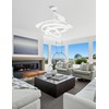 42 Inch Retractable Ceiling Fan, Modern Ceiling Fans with Lights