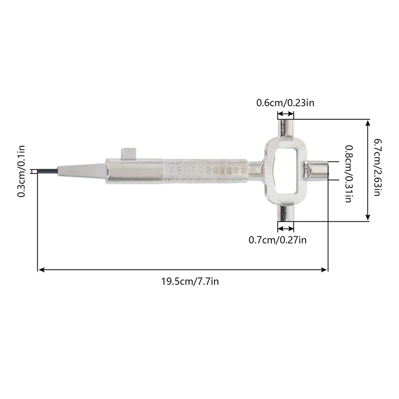 Universal Construction Key, Architect Key Construction Site Key with Cylinder
