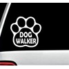 Dog Walker Paw Decal Sticker for Car Window 5 Inch