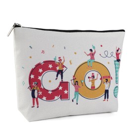 Kytpyi Small Cosmetic Bag for Handbag, Makeup Bag for Music Lovers Gift, Musical Motifs Cosmetic Bag for Music Lovers Fans, Women's Toiletry Bag for Concert Memorial Day Gift, M08, M08